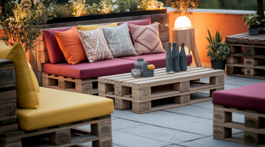 Mobilier palette : créations durables pour votre terrasse